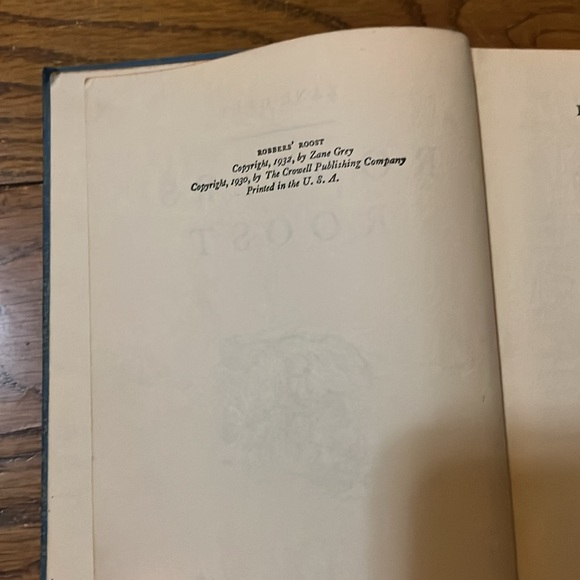 Antique book, Robbers Roost by Zane Grey, published 1932, vintage fiction - Picture 4 of 10